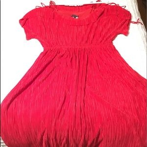 Red Empire Waist Dress from Express